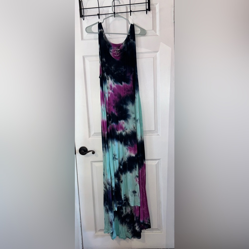 Torrid 2X Super Soft Tie Dye Maxi High-Low Dress